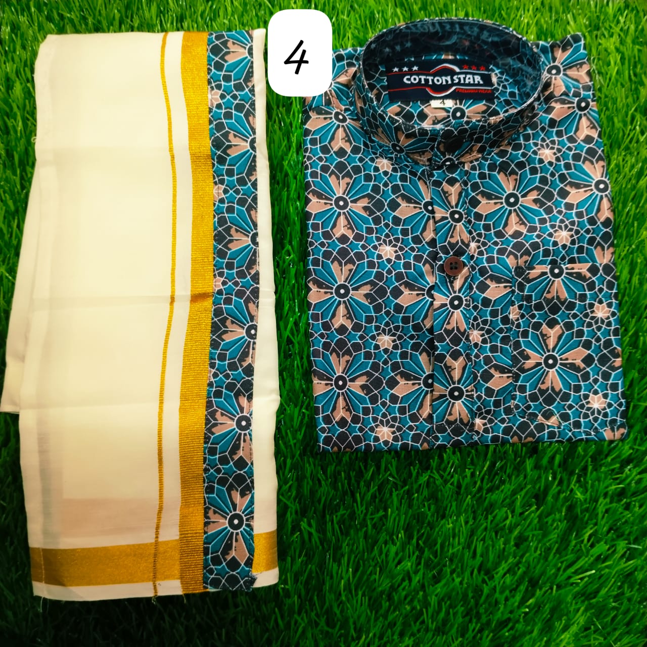 Kid's Mundu Shirt Combo | Original Premium Quality