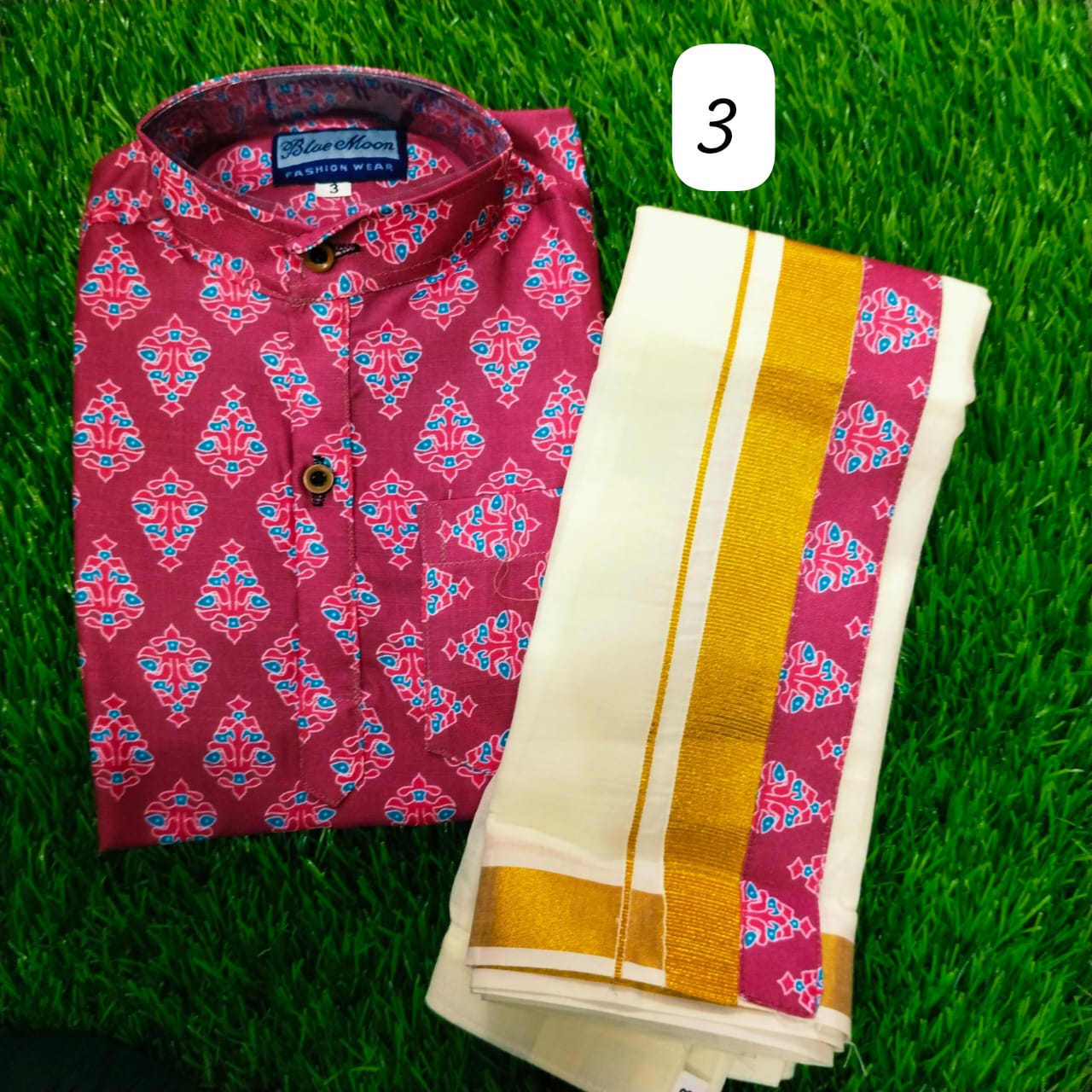 Kid's Mundu Shirt Combo | Original Premium Quality