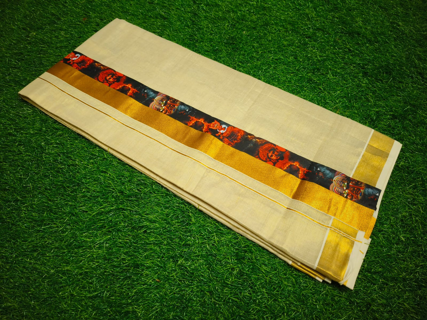 Gold Tissue Dhoti – 4 Meter | Traditional Ethnic Wear for Men