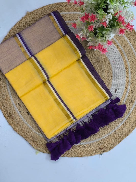 Premium Mul Cotton Saree – 120 Count | Pure Cotton Fabric | Premium Quality