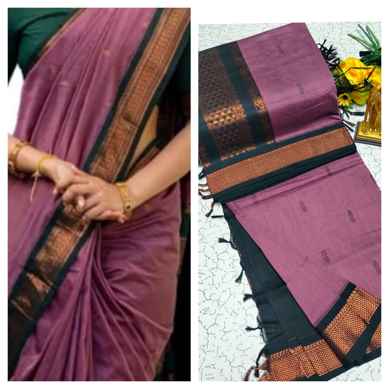 Premium Kalyani Cotton Saree / Lata Gadwal Paithani