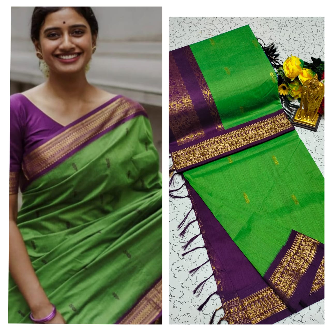 Premium Kalyani Cotton Saree / Lata Gadwal Paithani