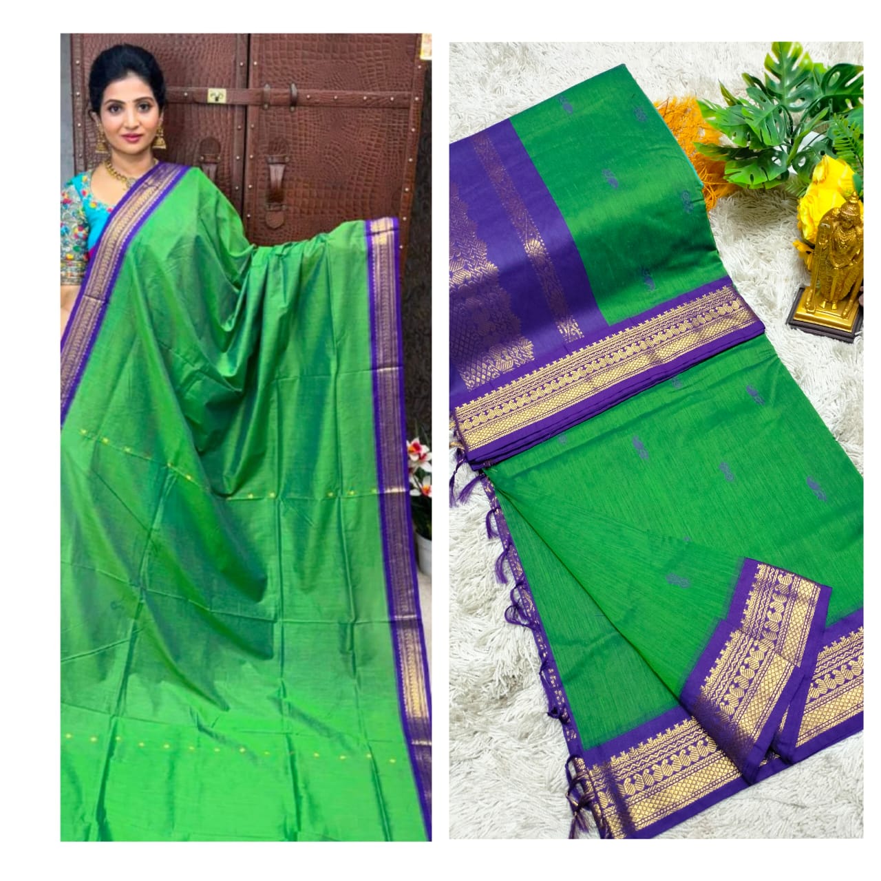 Premium Kalyani Cotton Saree / Lata Gadwal Paithani