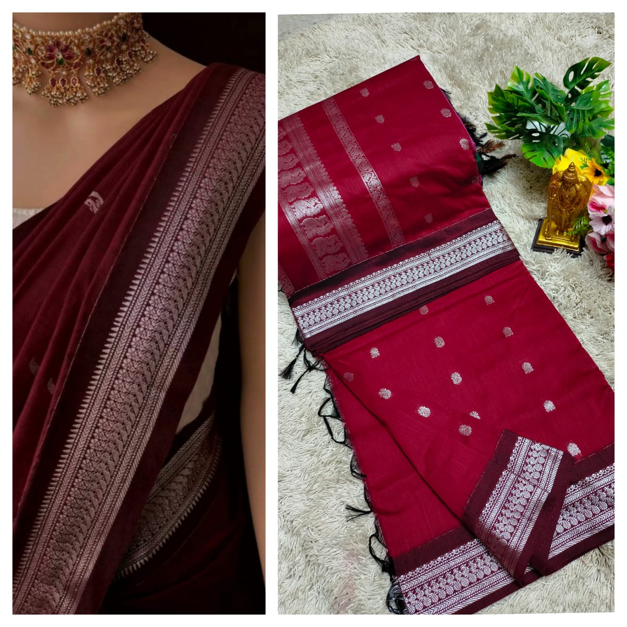 Premium Kalyani Cotton Saree / Lata Gadwal Paithani