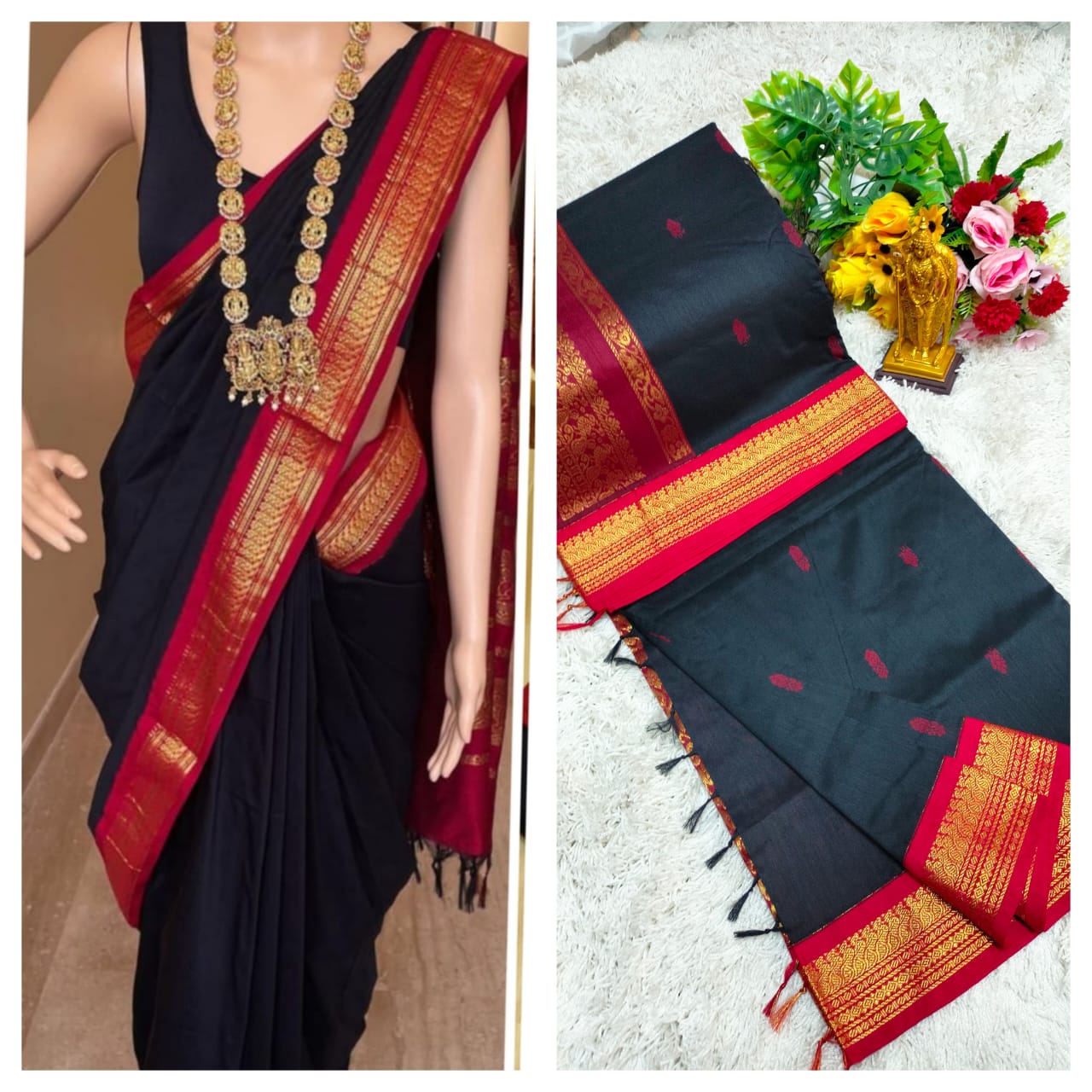 Premium Kalyani Cotton Saree / Lata Gadwal Paithani