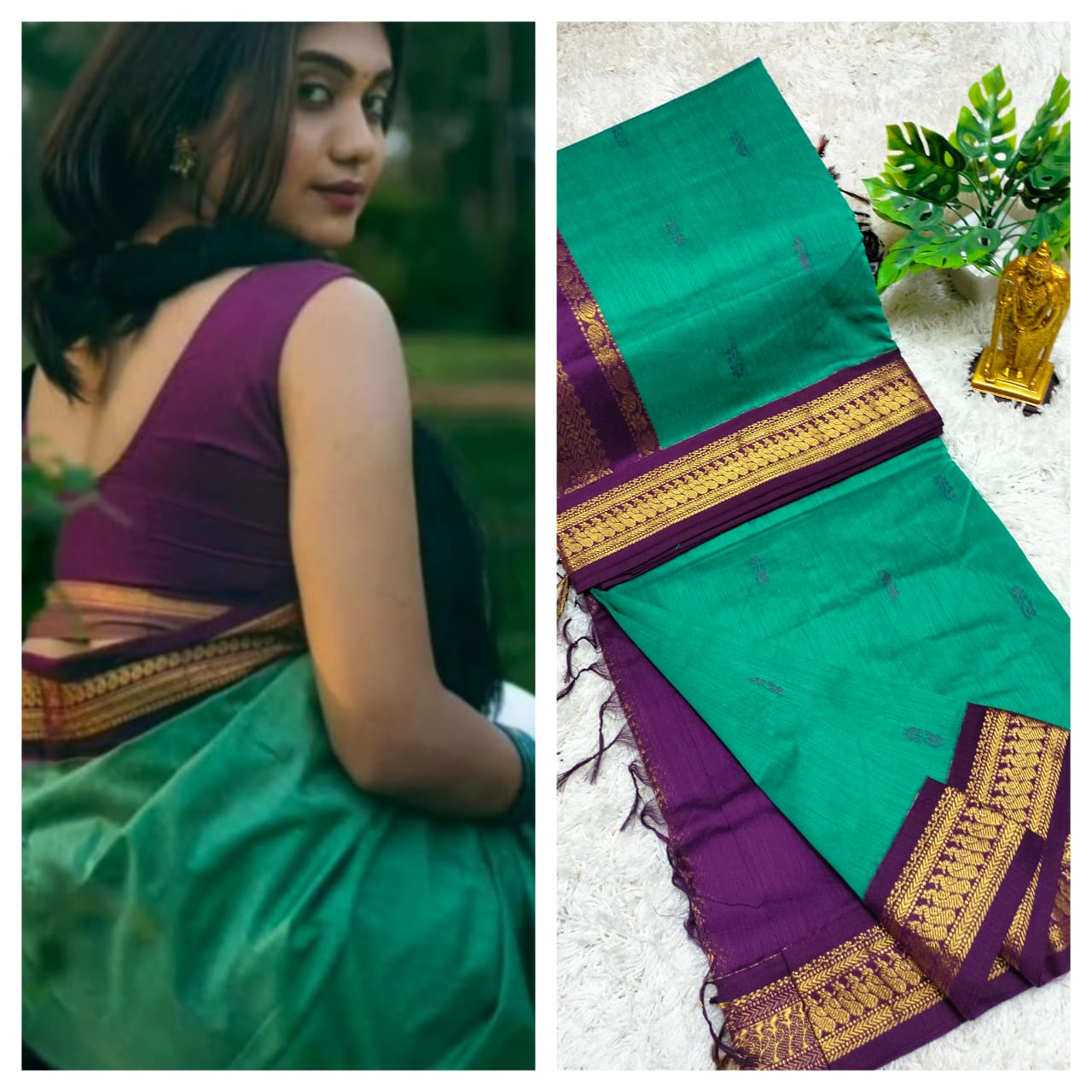 Premium Kalyani Cotton Saree / Lata Gadwal Paithani