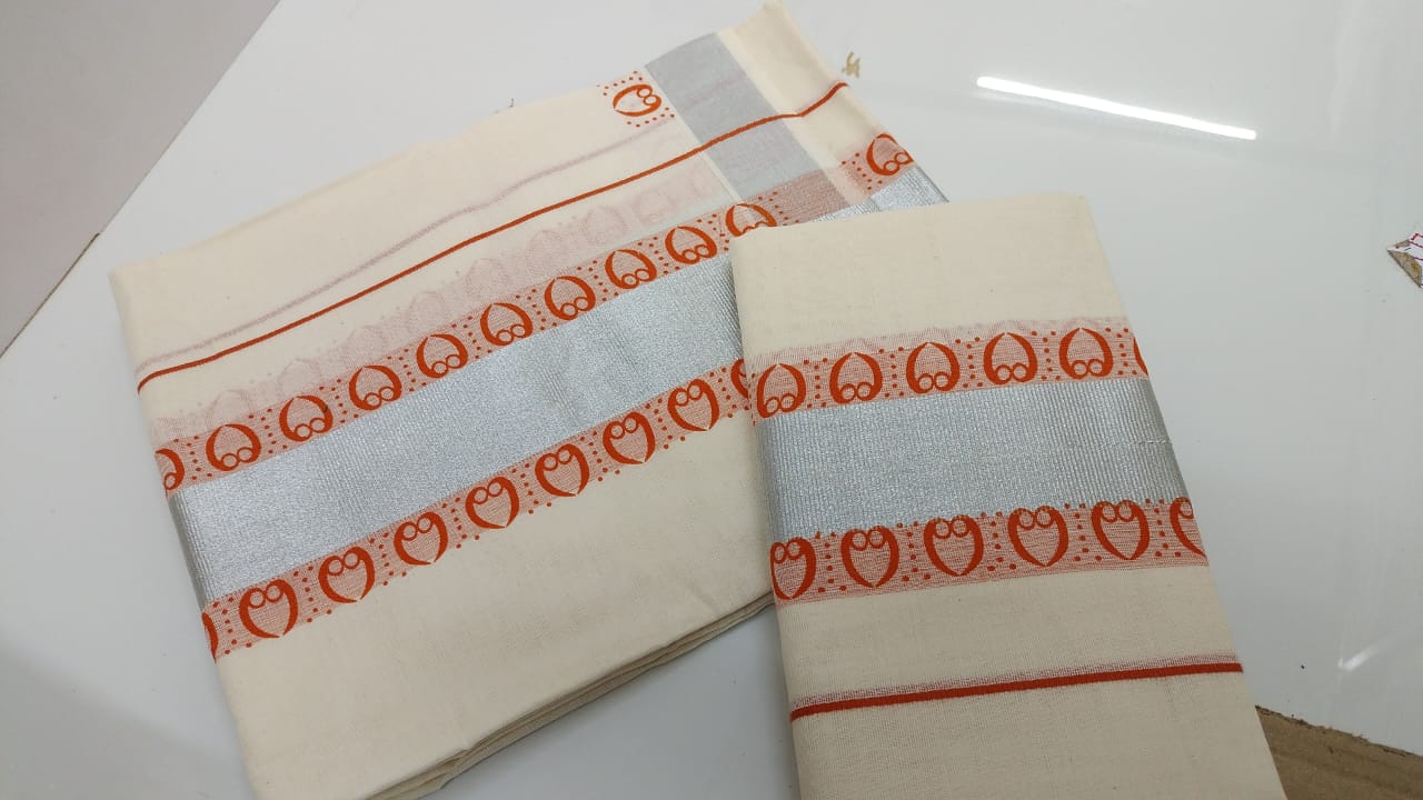 Elegant Cotton Settu Mundu – Traditional Kerala Attire
