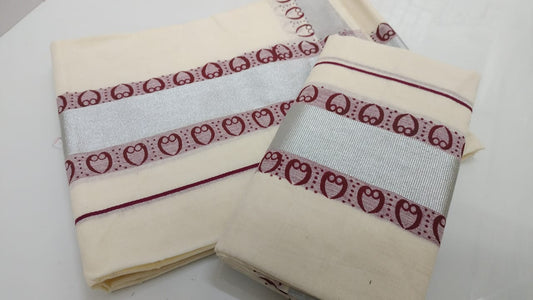 Elegant Cotton Settu Mundu – Traditional Kerala Attire