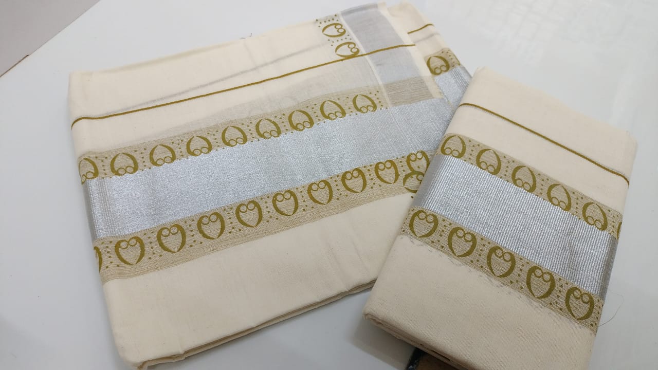 Elegant Cotton Settu Mundu – Traditional Kerala Attire