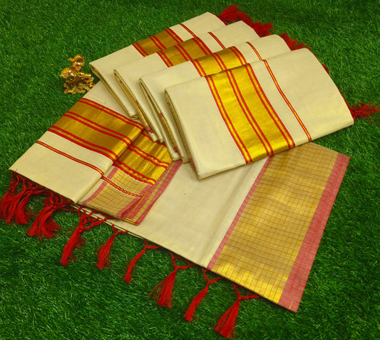 Gold Tissue Saree Blo – Timeless Elegance