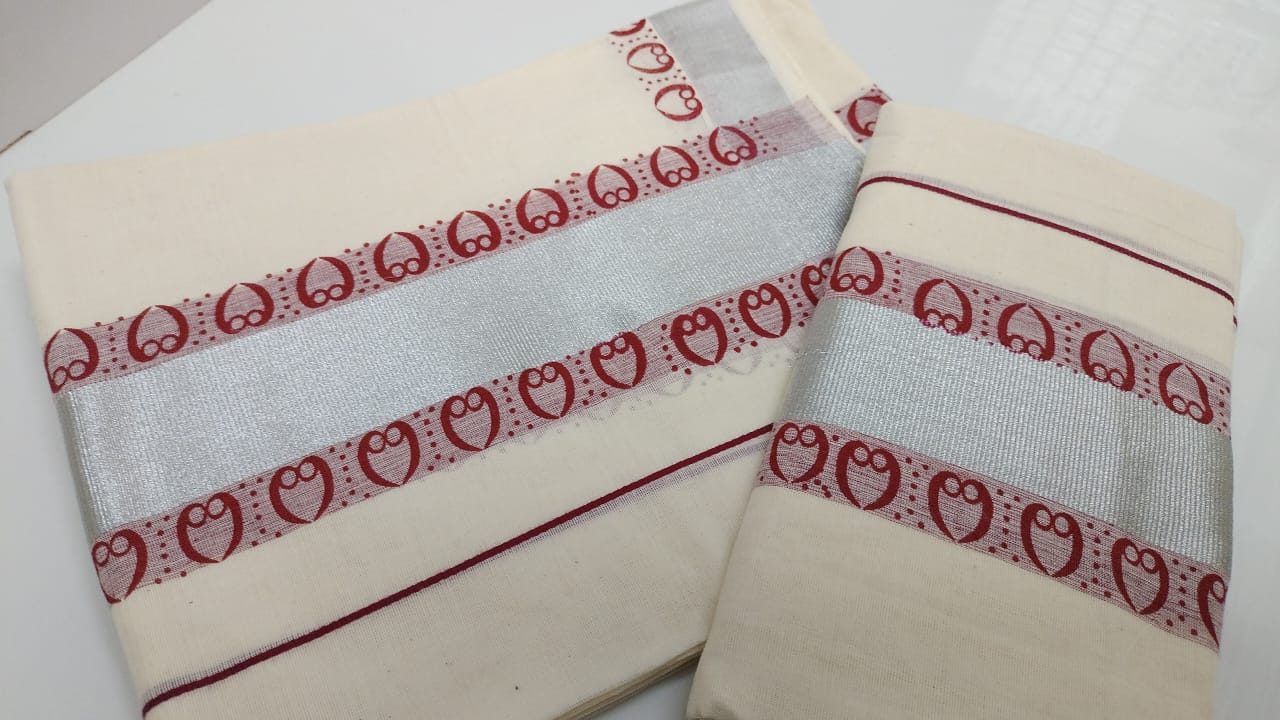 Elegant Cotton Settu Mundu – Traditional Kerala Attire