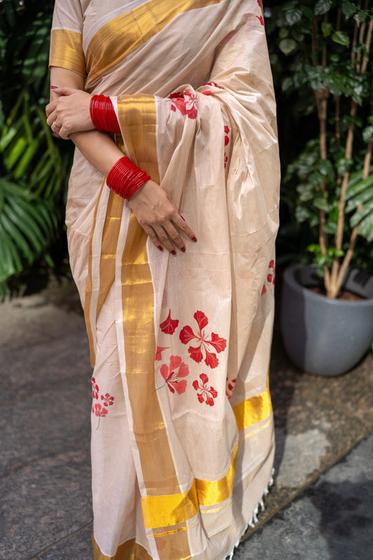 Poomaram Cotton Saree - Premium Quality