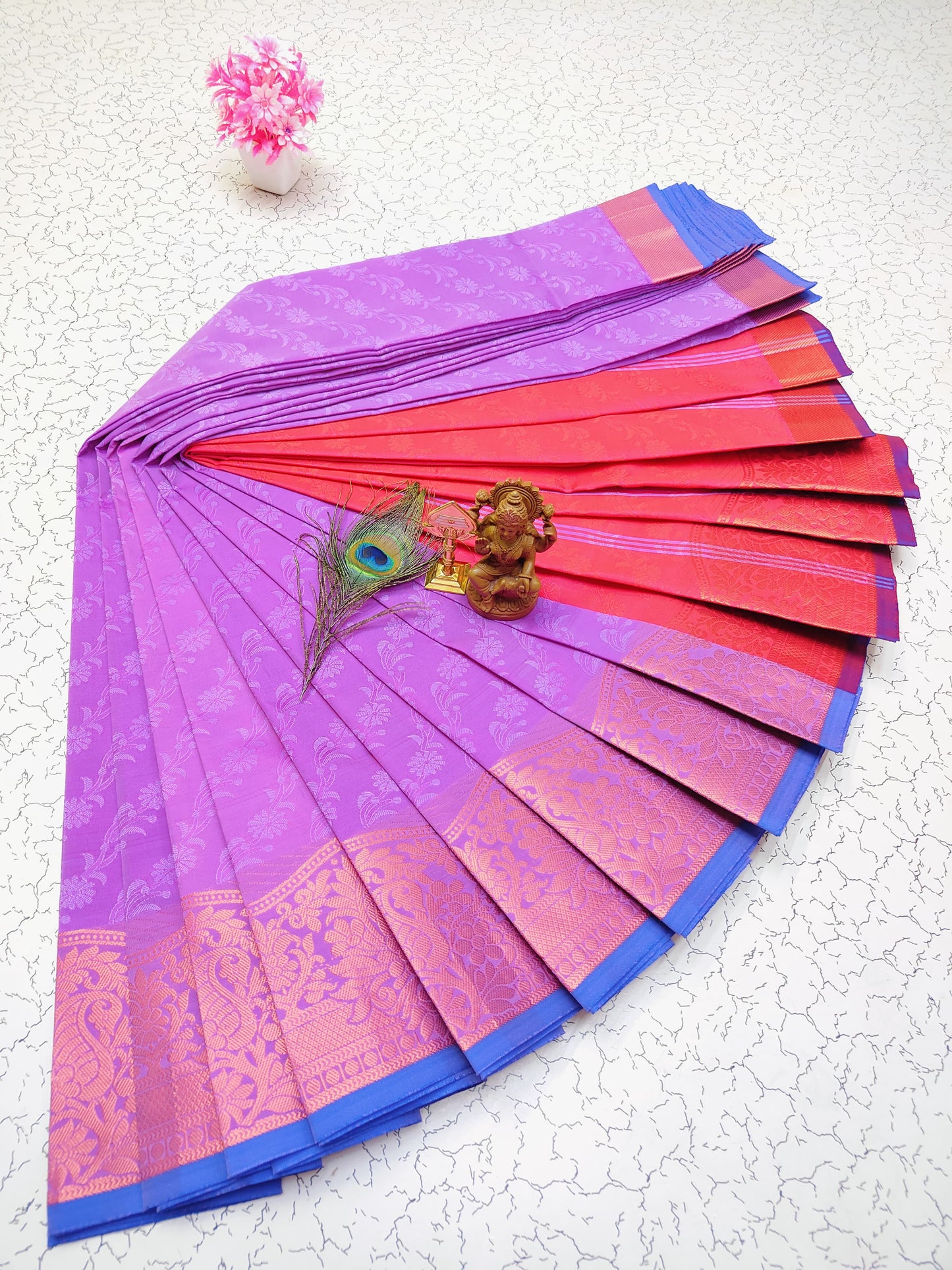 Poonthamil Silk Sarees β¨ | Elegant 3D Embossed Karizma Silk Saree
