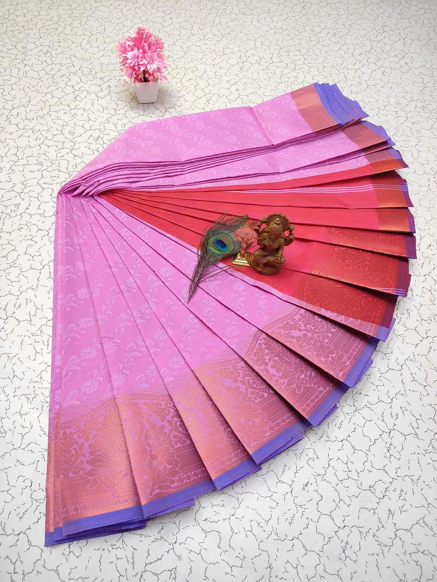 Poonthamil Silk Sarees β¨ | Elegant 3D Embossed Karizma Silk Saree