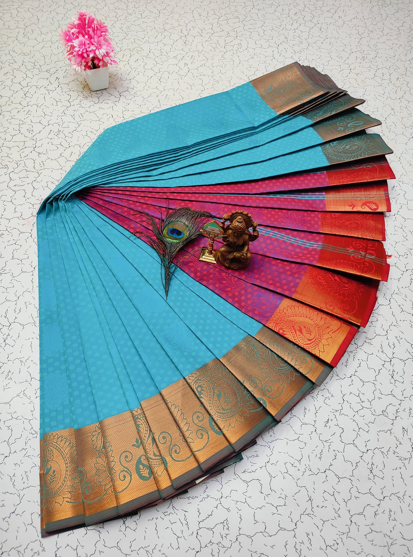 Poonthamil Silk Sarees β¨ | Elegant 3D Embossed Karizma Silk Saree