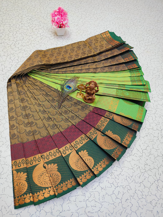 Poonthamil Silk Sarees ✨ | Elegant 3D Embossed Karizma Silk Saree