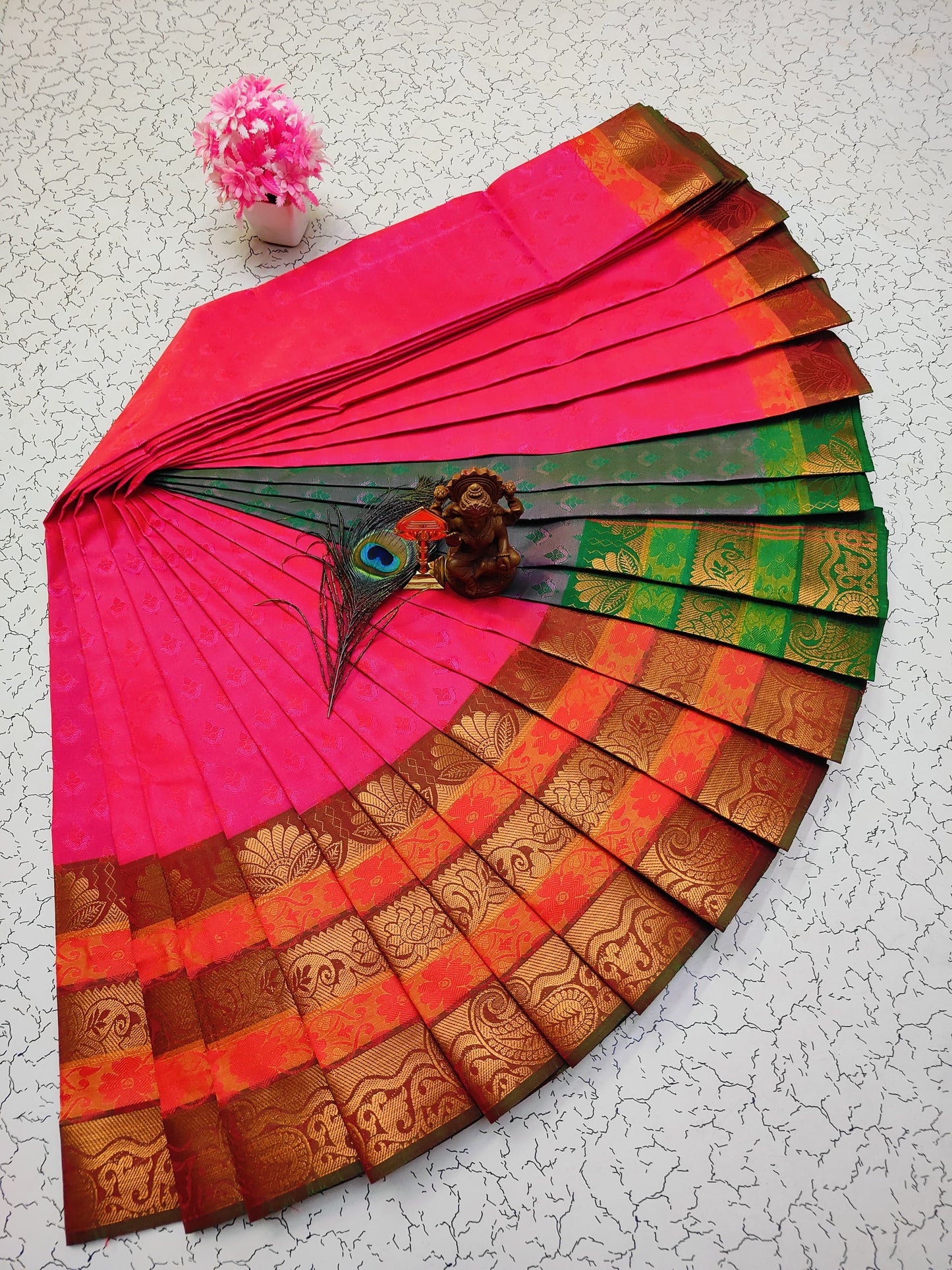 Poonthamil Silk Sarees β¨ | Elegant 3D Embossed Karizma Silk Saree