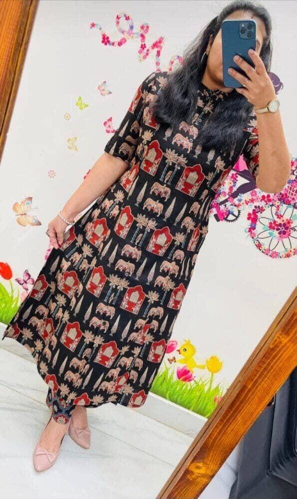 Designer Co-Ords Set in Aline Kurti & Pant With Pocket