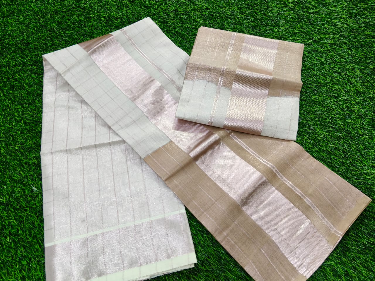 Kerala Kuthampully Set Mundu High Quality | Original Rose Copper Die & Die