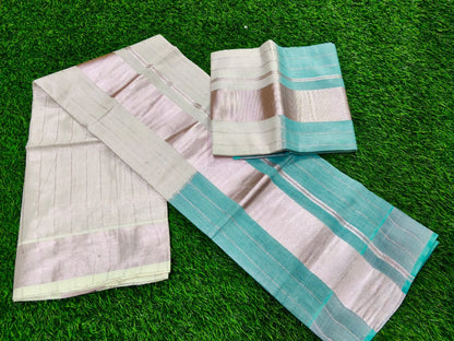 Kerala Kuthampully Set Mundu High Quality | Original Rose Copper Die & Die