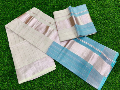 Kerala Kuthampully Set Mundu High Quality | Original Rose Copper Die & Die