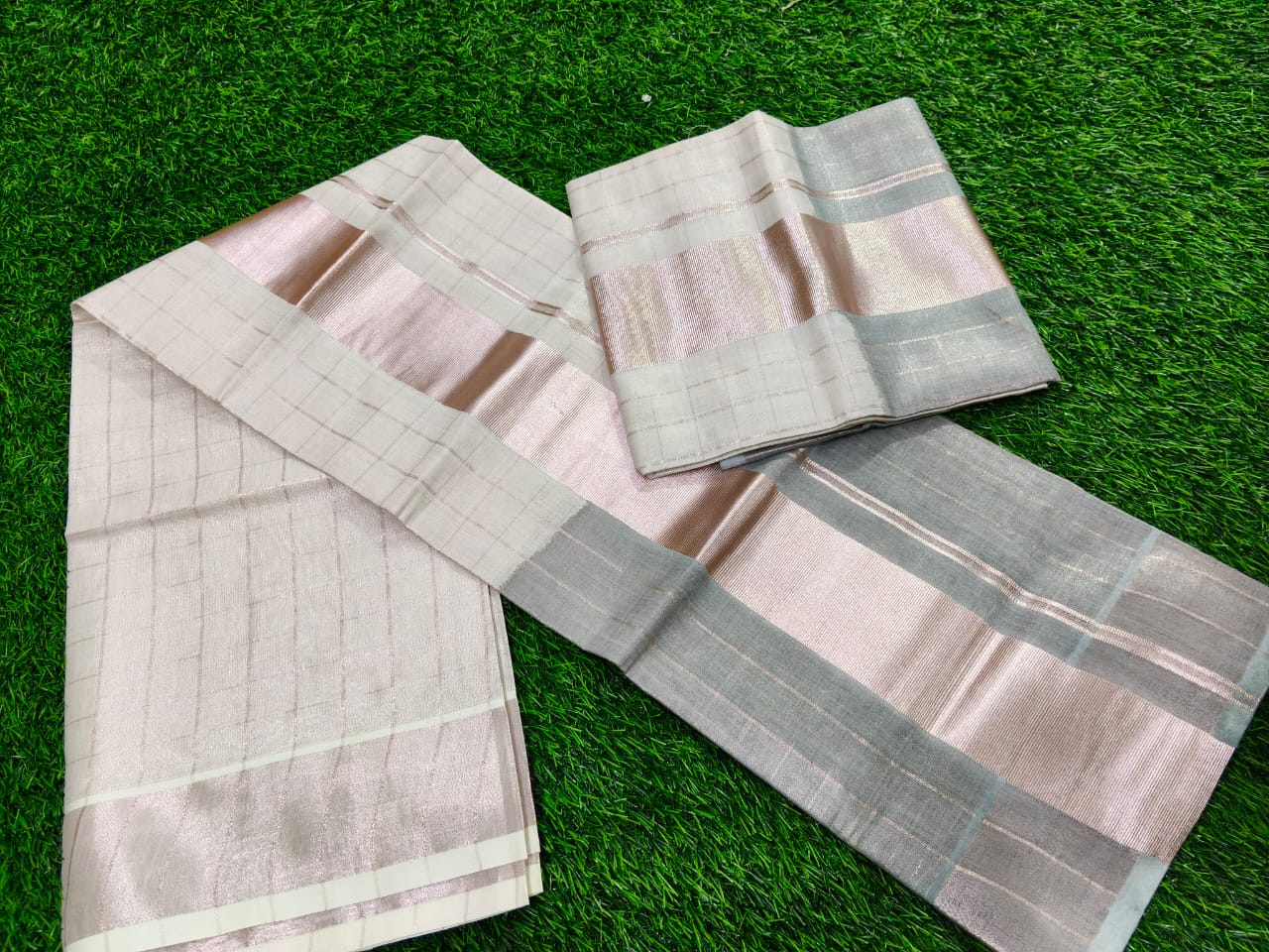 Kerala Kuthampully Set Mundu High Quality | Original Rose Copper Die & Die