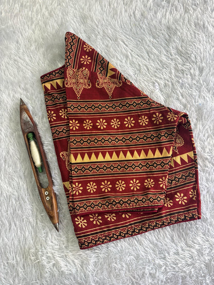 Pattern Boatneck Kum Round Neck in Princess Cut | Ready Made Blouse