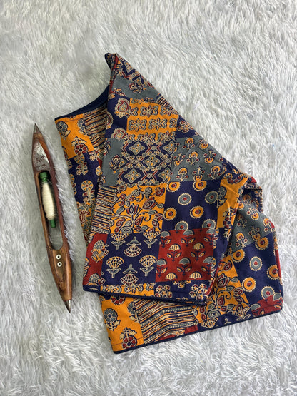 Pattern Boatneck Kum Round Neck in Princess Cut | Ready Made Blouse