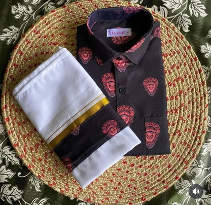 Cotton Linen Festival Shirts &amp; Traditional Mundu | Premium Quality