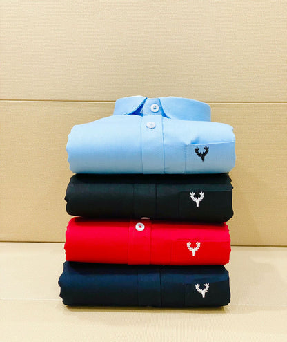 Allen Solly Premium Cotton Embroidered Shirt | Premium Quality | Single & Combo