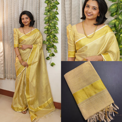Golden Bridal Tissue Ready to Wear & Normal Saree