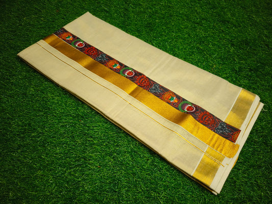 Gold Tissue Dhoti – 4 Meter | Traditional Ethnic Wear for Men