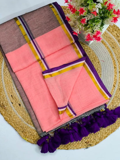 Premium Mul Cotton Saree – 120 Count | Pure Cotton Fabric | Premium Quality