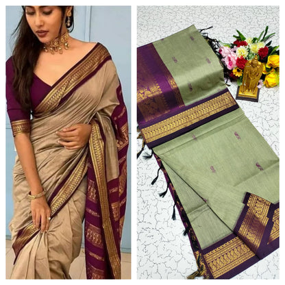 Premium Kalyani Cotton Saree / Lata Gadwal Paithani