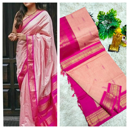 Premium Kalyani Cotton Saree / Lata Gadwal Paithani