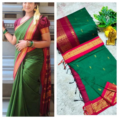 Premium Kalyani Cotton Saree / Lata Gadwal Paithani