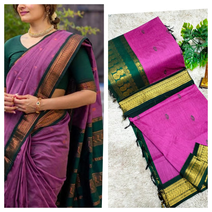 Premium Kalyani Cotton Saree / Lata Gadwal Paithani