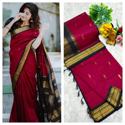 Premium Kalyani Cotton Saree / Lata Gadwal Paithani