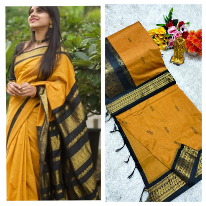 Premium Kalyani Cotton Saree / Lata Gadwal Paithani