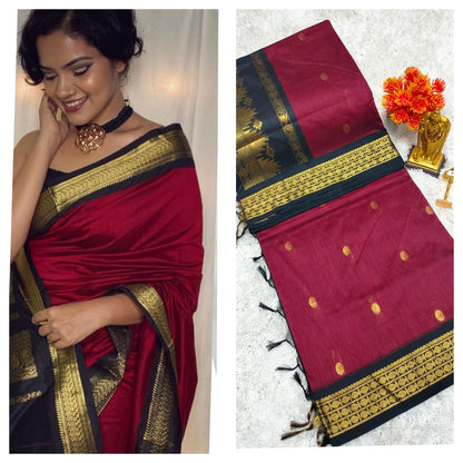 Premium Kalyani Cotton Saree / Lata Gadwal Paithani