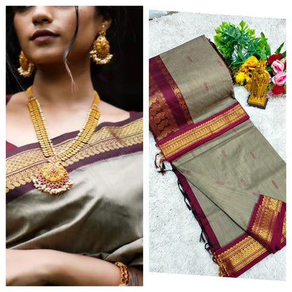 Premium Kalyani Cotton Saree / Lata Gadwal Paithani