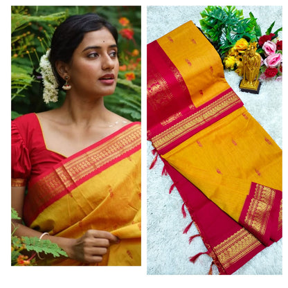 Premium Kalyani Cotton Saree / Lata Gadwal Paithani