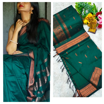 Premium Kalyani Cotton Saree / Lata Gadwal Paithani