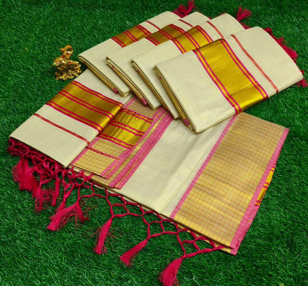 Gold Tissue Saree Blo – Timeless Elegance