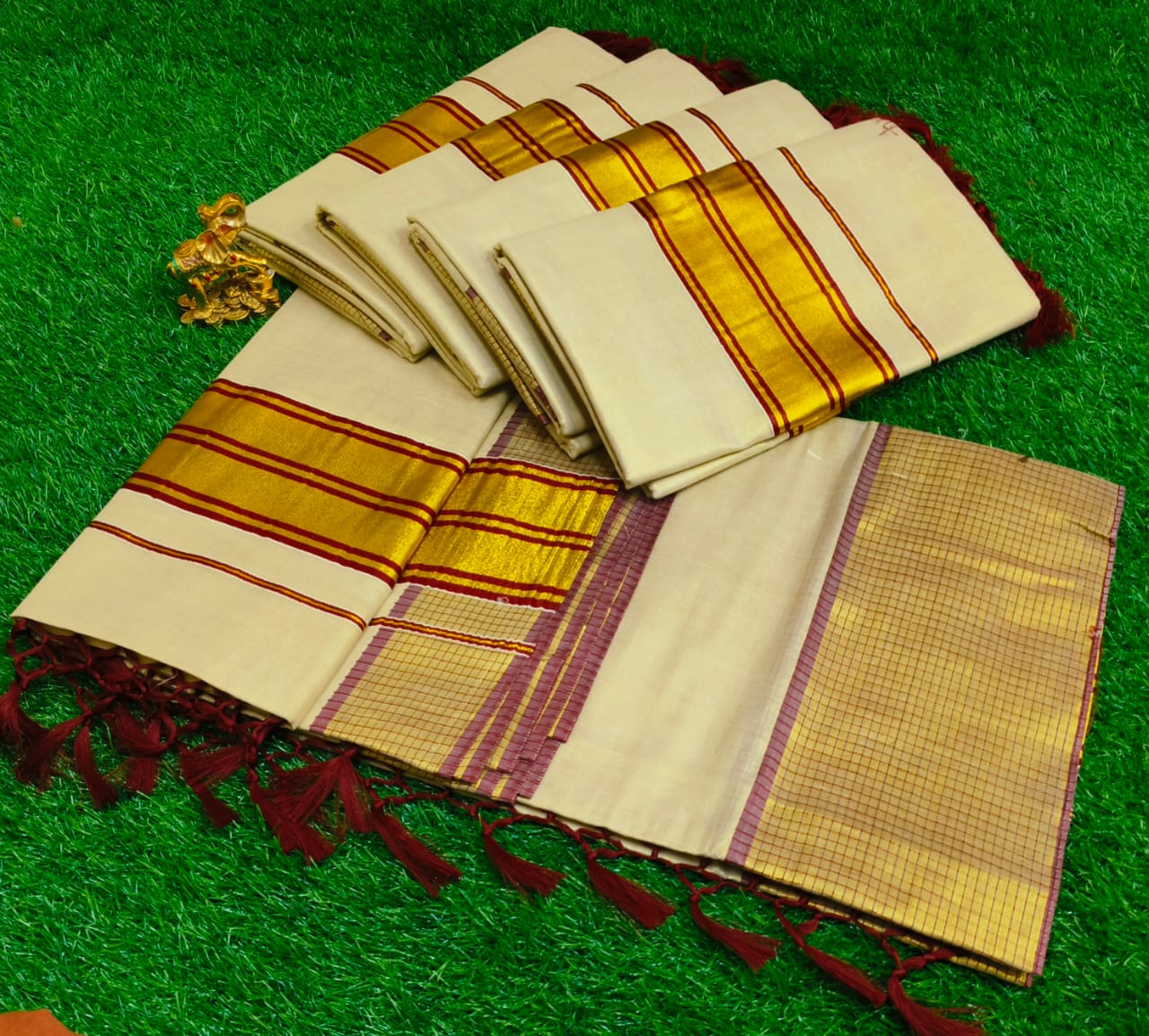 Gold Tissue Saree Blo – Timeless Elegance