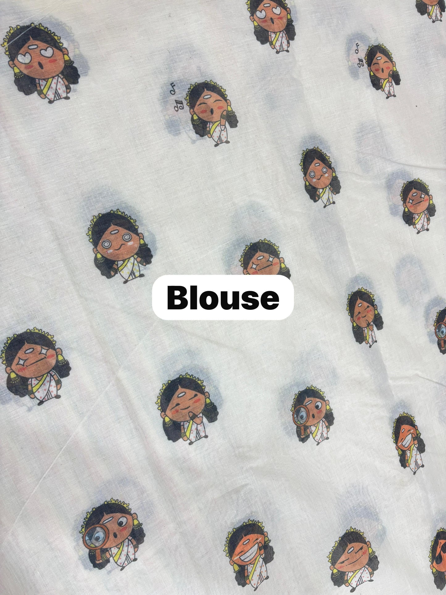 Pearle Maaney Inspired Doodle Cotton Saree – Premium Quality