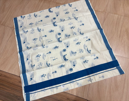 Onam Mood Printed Cotton Saree – Premium Quality