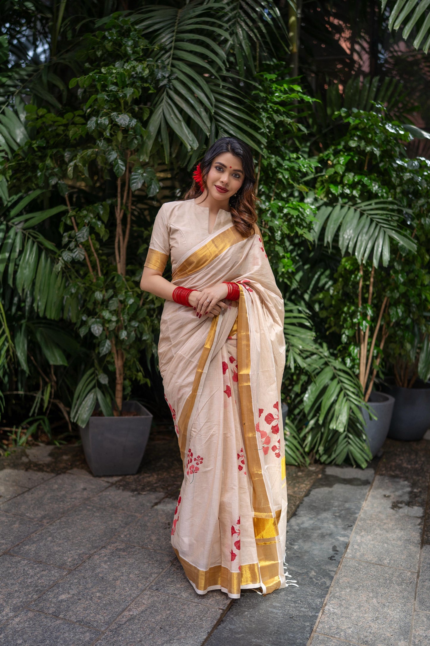 Poomaram Cotton Saree - Premium Quality