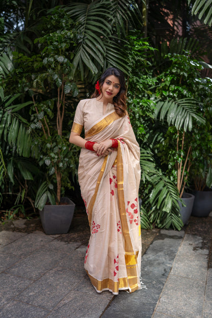 Poomaram Cotton Saree - Premium Quality