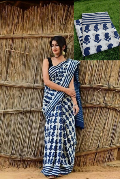 Cotton 92/80 Mul Mul Saree- High Quality